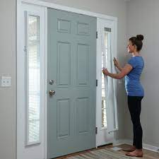 These features can transform your front entry into a focal point for your home. Odl White Cordless Add On Enclosed Aluminum Blinds With 1 2 In Slats For 7 In Wide X 64 In Length Side Light Door Windows Bwm76401 The Home Depot