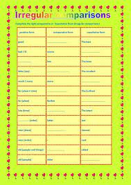 To make the comparative form of adjectives (like 'bigger' or 'more expensive') and the superlative form (like 'biggest' or 'most expensive'), first we need to know how many syllables are in the adjective. Comparative Forms Irregular Adjectives New Spotlight On English Adjectives Adjectives Activities Superlative Adjectives
