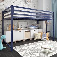 Dhp Miles Junior Loft Bed Metal Frame Multiple Colors Walmart Com Junior Loft Beds Kids Loft Beds Loft Bed