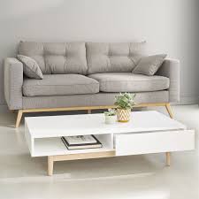 Infuse chic and simple style with danish and scandinavian coffee tables that offer both reliable functionality and timeless beauty. White 2 Drawer Scandinavian Style Coffee Table Couchtisch Skandinavisch Couchtisch Mit Schublade Couchtisch