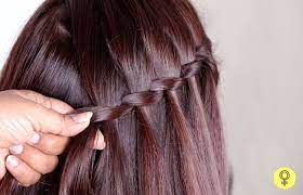 Franzosische Frisur In Malayalam Neue Frisuren Waterfall Braid With Curls Waterfall Braid Tutorial Waterfall Hairstyle