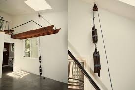 Ladder Counterweight System Annie St Photography Studio By Kartwheel Tiny House Stairs Modern Staircase Loft Stairs