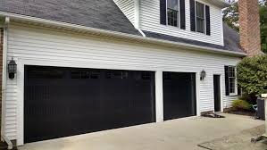 Haas Model 664 Carriage House Long Panel In Cool Black With 6 Pane Glass Garage Doors Garage Garage Door Company