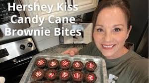 HERSHEY KISS CANDY CANE BROWNIE BITES