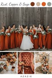 Rust Copper Sage Wedding Color Palette Sage Wedding Colors Fall Wedding Color Schemes Orange Wedding Colors