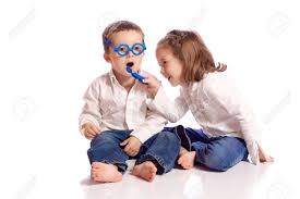 Cute Little Brother And Sister Playing Doctor Stock Photo Picture And Royalty Free Image Image 18484918