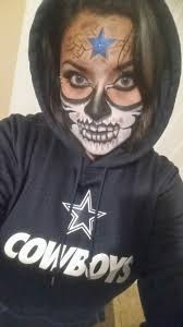 Dallas Cowboys Skull face Game Time facepainting