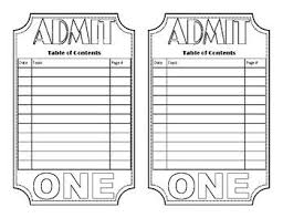 This Original Amp Quot Admit One Amp Quot Table Of Contents Has Been Designed As Part Of My Star Table Of Contents Page Wedding Planner Binder Planner Binder