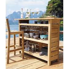 Teak Outdoor Bar Cadaques Bar De Jardin Bar Terraza Bar Para Patios