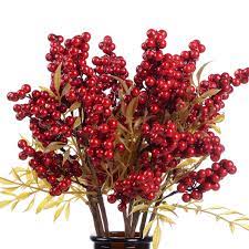 Let originality reign with our christmas floral arrangements customized. Artiflr 4 Pack Artificial Red Berry Stems Holly Christmas Berries For Festival Holiday Crafts And Home Decor 19 5 Inches Burgundy Berry Floral Christmas Tree Decorations Artificial Fruit Artificial Plants Flowers Fcteutonia05 De