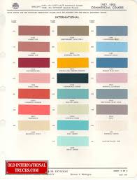 1957 1958 colors color charts old international truck