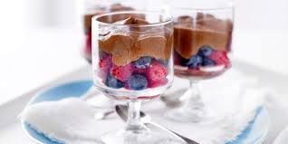 White chocolate & berry pudding. Chocolate Berry Mousse Pots Recipe Bbc Good Food