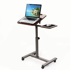 Yaheetech computer desk with folder and hook writing desk for home office working studying and business. Vancouver Classics Sit Stand Computer Desk Cart With Mouse Pad Table Height Adjustable Fr The Home Depot Canada