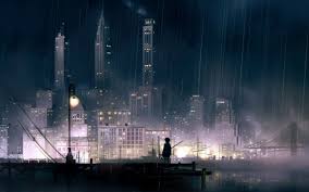 Stars 1080p, 2k, 4k, 5k hd wallpapers free download, these wallpapers are free download for pc, laptop, iphone, android phone and ipad desktop Anime City Rain Wallpapers 4k Hd Anime City Rain Backgrounds On Wallpaperbat