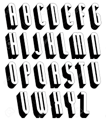 Creative bloq is supported by its audience. Black And White 3d Font Single Color Simple And Bold Letters Alphabet Best For Use In Web Design And Advertising For Use In Headlines Elegant Symbols With Good Style Royalty Free Cliparts
