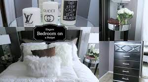 Wood look porcelain tile in 6×36 from shaw flooring (discontinued)wallpaper feature wall: Watch How I Transform My Bedroom Diy Budget Bedroom Makeover Start To Finish Youtube Budget Bedroom Makeover Bedroom Diy Diy Bedroom Decor