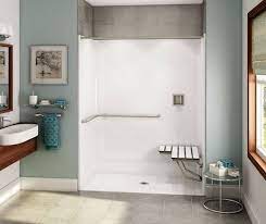 You will need to replace the existing shower with a new custom build shower surround designed for increased handicap accessibility. Accessible Code Compliant Maax Maax