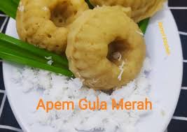 Jajanan kampung, kue apem gula merah ( foto : Kue Apem Gula Merah