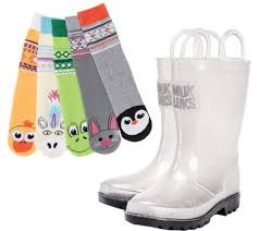 molly rain boot with 5 pack socks