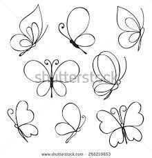 At artranked.com find thousands of paintings categorized into thousands of categories. Set Hand Gezeichnete Schmetterlinge Vektorgrafik Royalty Free 199081337 Butterfly Drawing Easy Butterfly Drawing Butterfly Art
