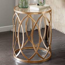 Crewkerne Glass Top End Table Glass Top End Tables Side Table Metal End Tables