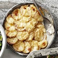 Potato And Celery Root Gratin With Gouda Recipe Easy Potato Recipes Best Thanksgiving Recipes How To Cook Potatoes