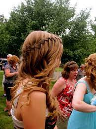 2013 Prom Hair Ideas The Beautiful Waterfall Braid Hairstyles Weekly Braided Prom Hair Hair Styles Long Hair Styles
