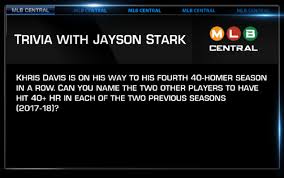 Click the question mark found beside each question for the answer. Mlb Network On Twitter It S Time For Friday Trivia With Jaysonst Do You Know The Answer To Today S Question Mlbcentral Https T Co 5ur6txpnah Twitter