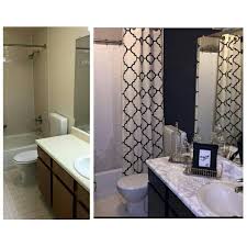 Before After Cabinet Doors And Counter Top Are Contact Paper I Also Like The Extra Curtain Rod Instag Apartment Makeover Rental Decorating Rental Makeover