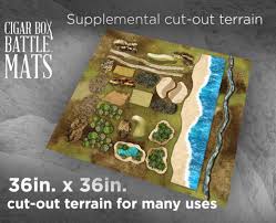 Also, all of the cigar box battle mats are extremely 'photogenic', especially when dressed with 3d terrain and miniatures, which is really useful for anyone taking photographs or the whole range of mats is available direct from cigar box's webstore or from european stockists like north star in the uk. Supplemental Terrain 3x3 130 Cigar Box Terrain Battle
