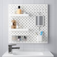 Skadis White Pegboard Combination 56 X12 X56 Cm Ikea Lochplatte Ikea Skadis Lochwande