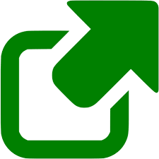 Green external link icon - Free green debug icons