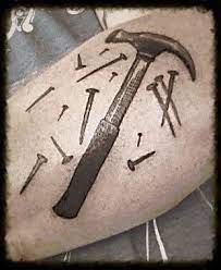 pin by j neely designs on hammer nail hammer tattoo remembrance tattoos foot tattoos