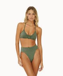 Olive Banded High Waist Bottoms | PQ Swim