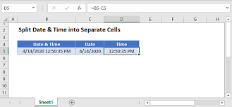 Now, we have to pass the arguments. Split Date Time Into Separate Cells Excel Google Sheets Automate Excel