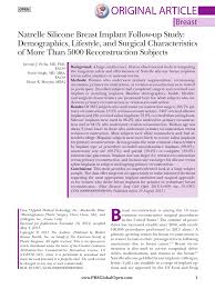 Pdf Natrelle Silicone Breast Implant Follow Up Study