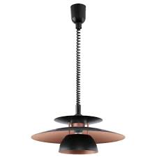 Available in 2m, 3m or 4m flex length, 2m flex is supplied as standard. Eglo Brenda Black And Copper Rise And Fall Pendant 31666 Ideas4lighting