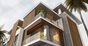 Modern interior with louvers