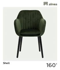 Alinea Shell Chaise Capitonnee En Velours Vert Cedre Avec Accoudoirs Meubles Salle A Manger Et Cuisine Chaises Chaise Capitonnee Chaise Chaises Salon