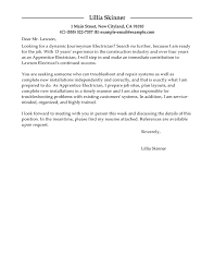 Best Apprentice Electrician Cover Letter Examples Livecareer