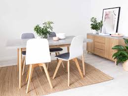 mocka nava dining table with austin chairs ruby rug and nava buffet modern dining room set modern dining room dining table