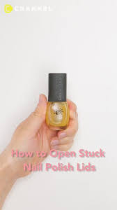 Along the same line as the rubberband, i keep a rubber glove under all my sinks just for opening tight caps. How To Open Stuck Nail Polish Lids C Channel