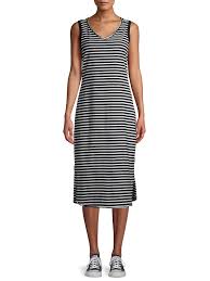 Time And Tru Time And Tru Women S Knit Midi Dress Walmart Com In 2020 Knit Midi Dress Sleeveless Knit Dress Knit Midi