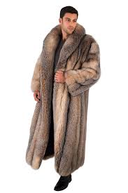 Long Crystal Fox Fur Coat For Men Full Length Genuine Fur Overcoat 55 Mens Fur Coat Mens Fur Fox Fur Coat