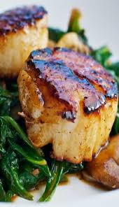 Seared Scallops With Apple Cider Balsamic Glaze Scallop Recipes Seafood Recipes Healthy Recipes