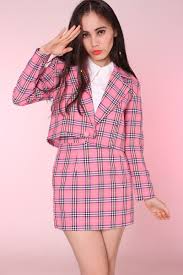 Maybe you would like to learn more about one of these? Cher Blazer And Skirt Set In Pink Tartan Blazer And Skirt Set Pink Skirt Outfits Clueless Outfits
