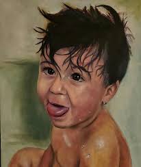 The difference between two separate sittings! I can't wait for this layer  to dry so I can start adding some details 🥰 What do you think? 💭