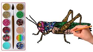 Click the download button to find out the full image of grasshopper coloring. How To Draw Grasshopper For Kids Coloring Page Coloring With Glitter Color Learn Colors For Kids Youtube