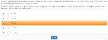 Solved James is able to sell 15 of Product A and 16 of