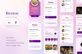 — 40 iphone 11 pro screens — app landing page website template — 5 mobile mockup psd templates. Restoe Restaurant Food App Design Figma Psd In Ux Ui Kits On Yellow Images Creative Store